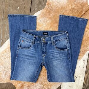 Hudson Collin Flap Pocket Mid Rise Bootcut Flare Crop